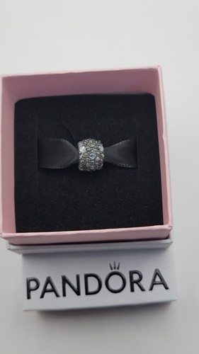Authentic Pandora Shimmering Droplets Charm  W/ Box (Retired)