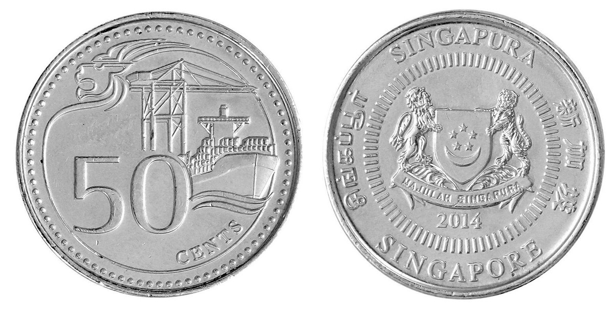 シンガポールミントセット2014年 Singapore 5 Cents - 1 Dollar 5 Pieces Set, 2013-2014, KM