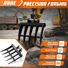 Mini Excavator Rake for 1-1.8 Ton Diggers, In Stock USA