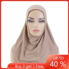 Muslim Women Shawls Head Cover Wrap Scarf Islamic Turban Amira Headscarf Arab