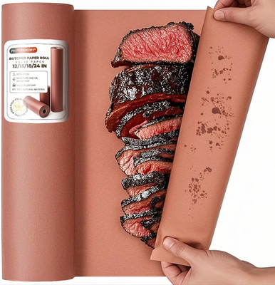 Perkhomy 18'' X 200' (2400'') Pink Butcher Paper Roll for Smoker BBQ Grilling Smok