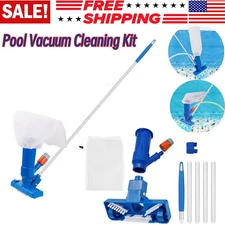 Swimming Pool Spa Suction Vacuum Head Cleaner Cleaning Pond Tool Kit Brushes&Net