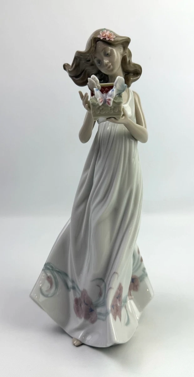 Lladro Girl With Flower Basket for sale | eBay