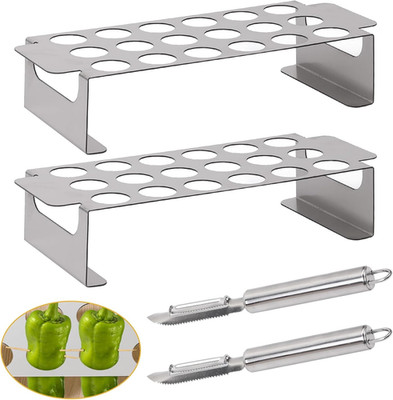Jalapeno Popper Holder for Grill with Jalapeno Corer Tool,For Use in Chili Roast
