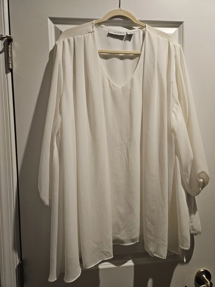 Blusa Sag Harbor Mujer Marfil Sedosa Talla 2x Foto 4 de 4