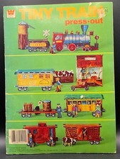 Vintage 1975 Whitman Tiny Train Press-Out Book Unused Vintage Missing 1 Page