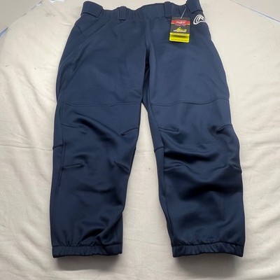 Rawlings Women's Softball Pants Large Navy Low Rise Belted New With Tags