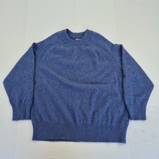 NEXT Jumper XL Blue Mens Round Neck 100 Lambswool Knit