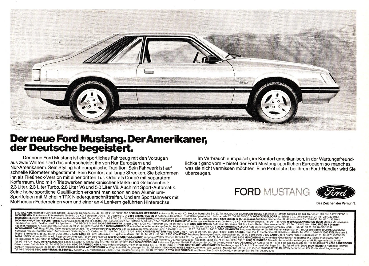 3w24640/ Alte Reklame aus 1979 – FORD MUSTANG