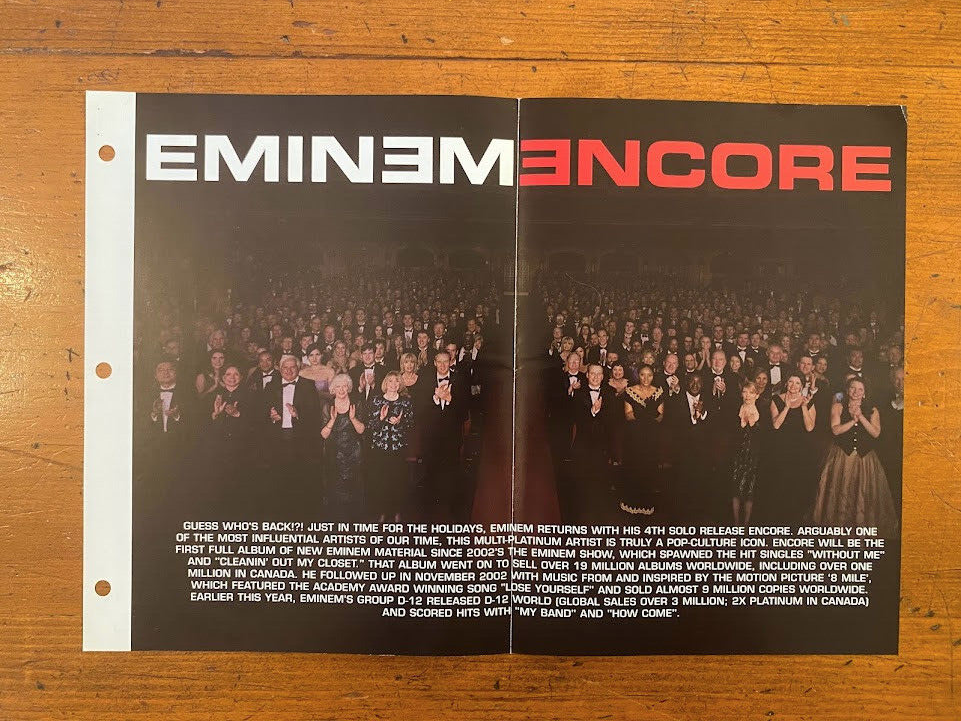 official EMINEM Encore two-panel/four-sided mini poster