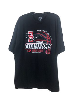 San Diego State SDSU Aztecs 2020 Mountain West Champions T-Shirt - Men s XL