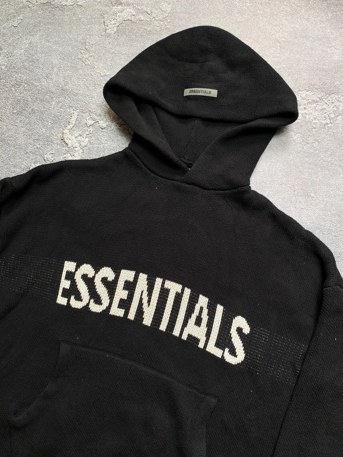 FEAR OF GOD felpa con cappuccio in maglia paura degli dei essenziali