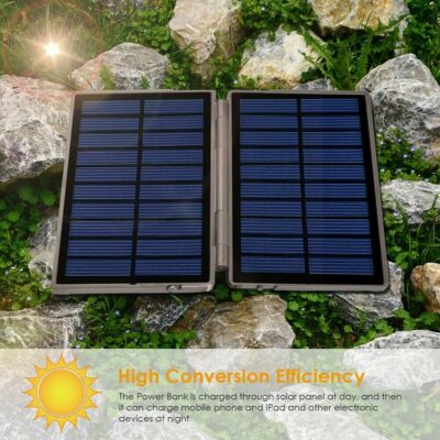 Solar Panel Trail Camera External Power Battery Charger powerbank Outdoor Backup
