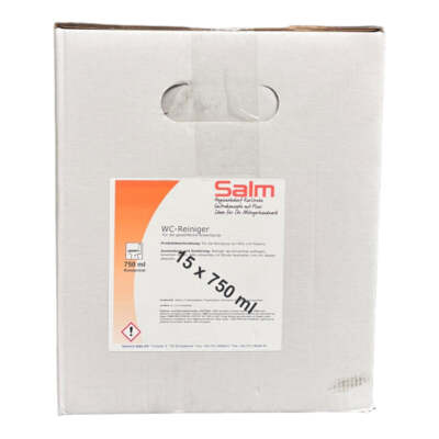 Salm WC Reiniger für Toilette und Pissoir VPE KT=15FL FL=750ML Restposten Sonder