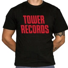 Tower Records TShirt - Defunct Record Store Logo - 100% Preshrunk Cotton T-Shirt