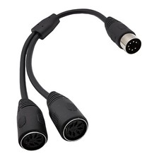 DIN 7 Pin Splitter Y Adapter MIDI Extension Audio Cable TV Receiver TV Monitor