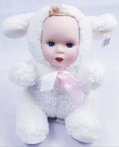 teddy bear with porcelain face