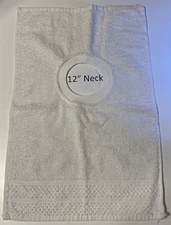 Bib 12" Neck Pull Over Head T-Shirt Special Needs Drool Cotton white towel