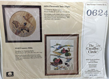 Vintage Pheasants Take Flight Embroidery Kit 0624 Creative Circle Sealed 1988