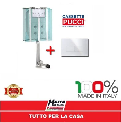 PUCCI CASSETTA ECO INCASSO DOPPIO SCARICO PLACCA INCASSO ECO VASCHETTA WC BAGNO