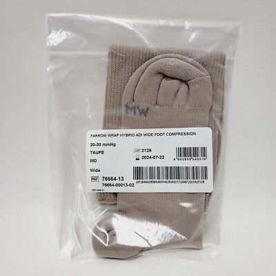 Jobst Farrow Wrap Hybrid Adi WIDE Foot Compression  20-30 mmHg Medium Taupe