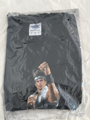 Vintage Virtua Fighter 4 Akira Yuki Promo T-Shirt Size L Sega Sony 