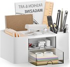 New ListingDesk Organizer with 2 Drawer, Multi-Functional Pencil Pen Holder
