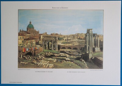 Felix Benoist Rome Dans Sa Grandeur ''Le Forum Romain Vu De L'est'' Lithograph