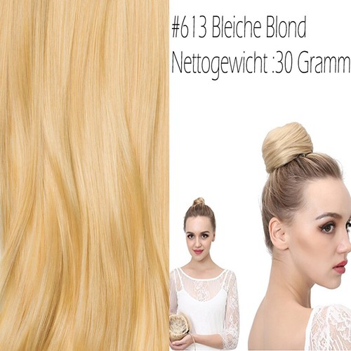 US Messy Bun Scrunchie Hair Extensions Wavy THICK Ponytail Real 100% Human Hair - Picture 20 of 38