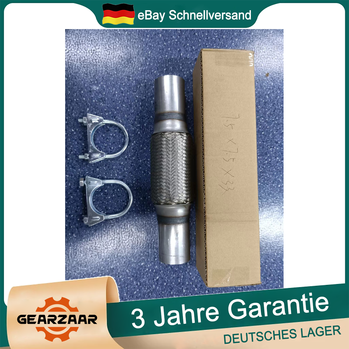 Universal Flexrohr Auspuffrohr 45x270mm - Ersatzteil Für Verschiedene Fahrzeuge