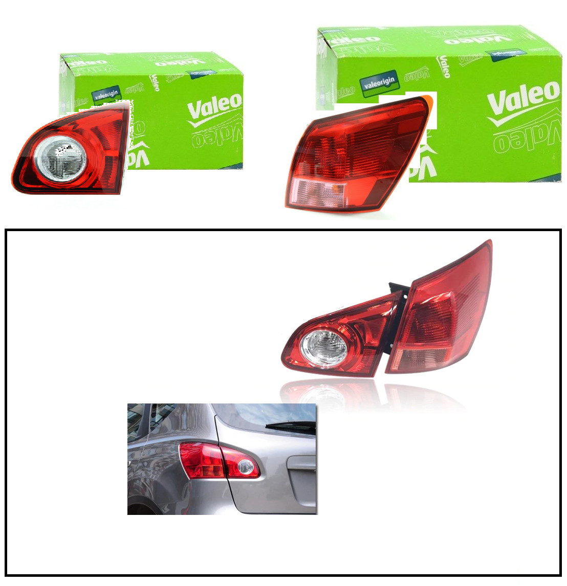 Feu arrière droit Valeo pour réparer un phare cassé de Qashqai +2