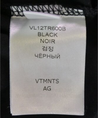 VTMNTS T-shirt/Cut & Sewn Black S 2200481841033 | eBay