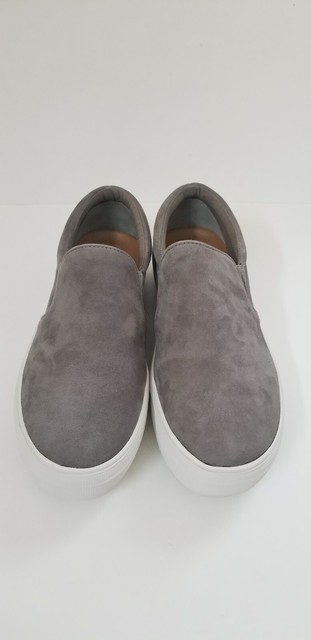 steve madden gray suede slip ons