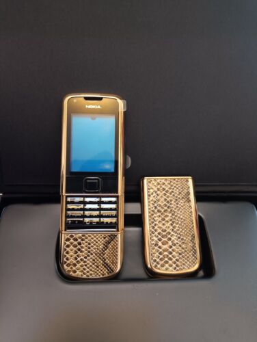 LUXURY NEW Nokia 8800e Arte Gold Python Skin Edition Cover Housing Covers Case - Picture 14 of 15