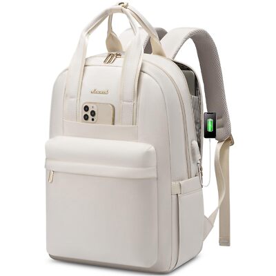 Laptop Backpack Purse for Women 15.6 Inch Travel Laptop Bag with USB Port Wat...