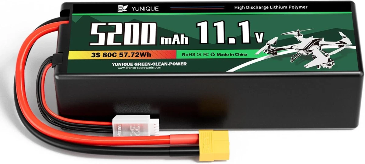 Batería Lipo 3S 11,1 V 2200 mAh, 35 C con conector XT60 de Bashing G-tech