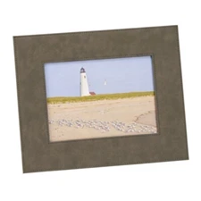 Creative Gifts Leatherette Photo Frame in Gray 5 in x 7 in