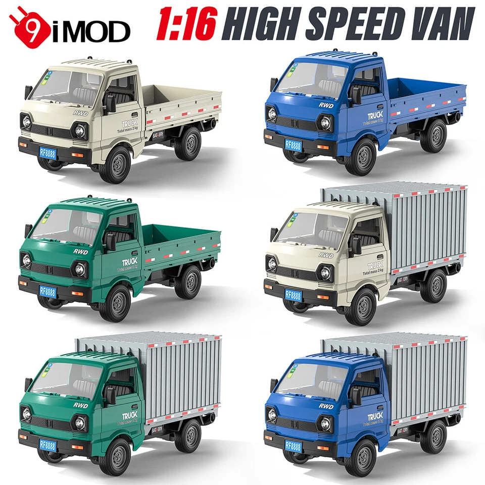 KF21 Mini Drift Truck 1:16 Climbing Pickup 2WD Remote Control Van w/ LED Lights - Image 2 of 4