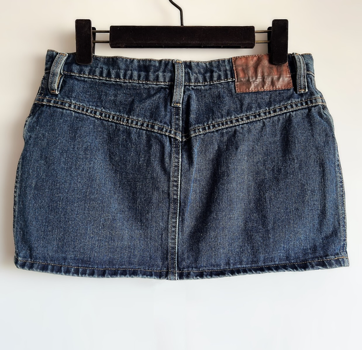 TODD OLDHAM Blue Denim Jeans Micro Mini Skirt, US Size 8 Vintage