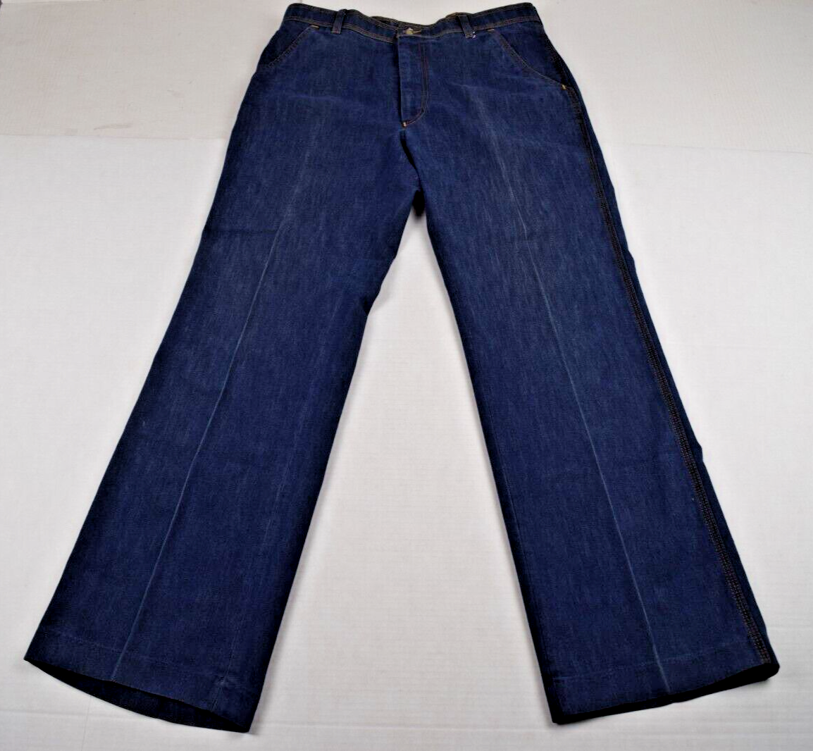 Levi's Jeans VTG Orange Tab Action Slacks 70s Blue Soft Thin Levi's Jeans VTG Orange Tab Action Slacks 70s Blue Soft Thin