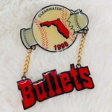 Vtg 1998 Clearwater FL Bullets Softball Team Lapel PIn