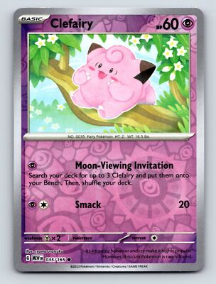 Basic Clefairy HP 60 Moon Viewing Invitation Smack Attack Pink Background