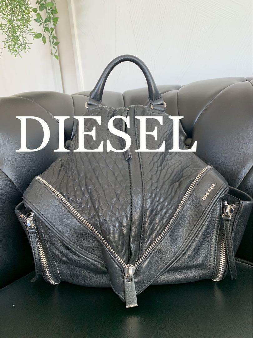 Diesel Le Zipper Monic Rucksack Black Leather Ladies From