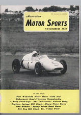 MOTOR MAGAZINE , AUSTRALIAN MOTOR SPORTS , NOVEMBER 1959