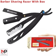 Barber Hair Shaving Razor Straight Edge Folding for Men Women +11 Blades