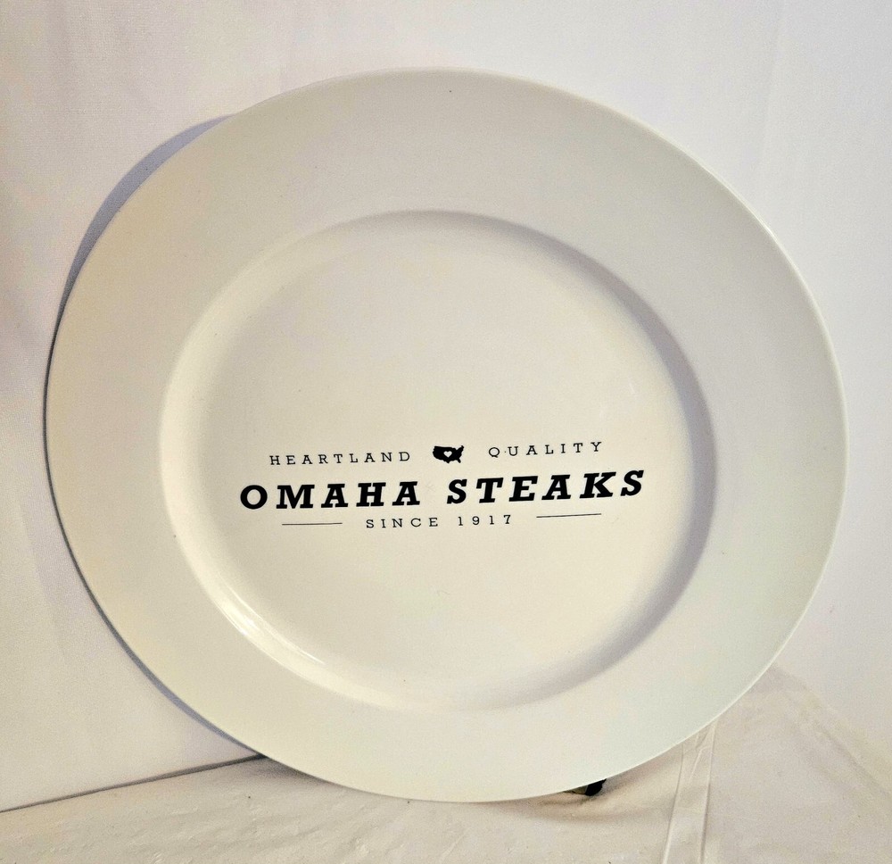Rare Omaha Steaks Ceramic Chop Plate~12 Inches Collectible