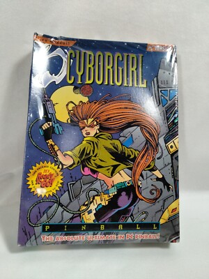 VTG Cyborgirl Pinball PC Big Box Version 2004 Game 3.5'' Disk New & Sealed Box