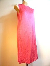 Vintage 1960s Pink Acetate Bohemian Twiggy Dress Summer Shift Tank Mod GoGo 11