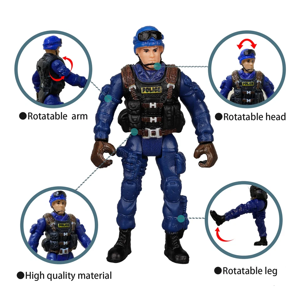 24x Ejército Hombres Soldado Bombero Cazador Figuras de Acción Juego Juguete para Niños Niños Regalos Foto 3 de 4