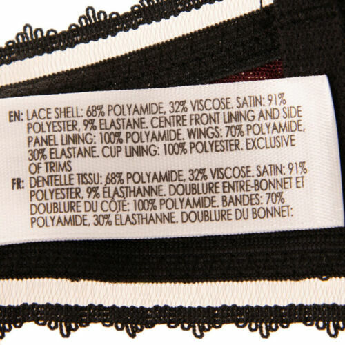 PLEASURE STATE White Label NEW 32B / 70B Mezza Luna Pad Bra Lace Black Bordeaux - Picture 11 of 12